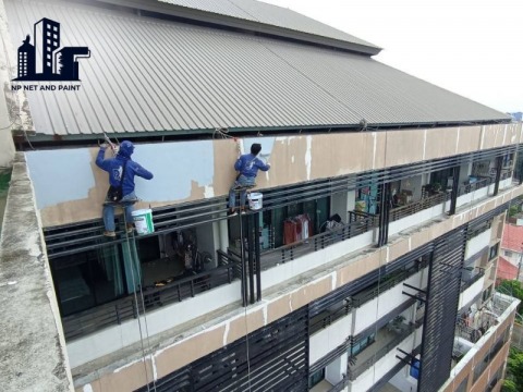 บริการโรยตัวทาสี-ซ่อมแซมอาคารสูง